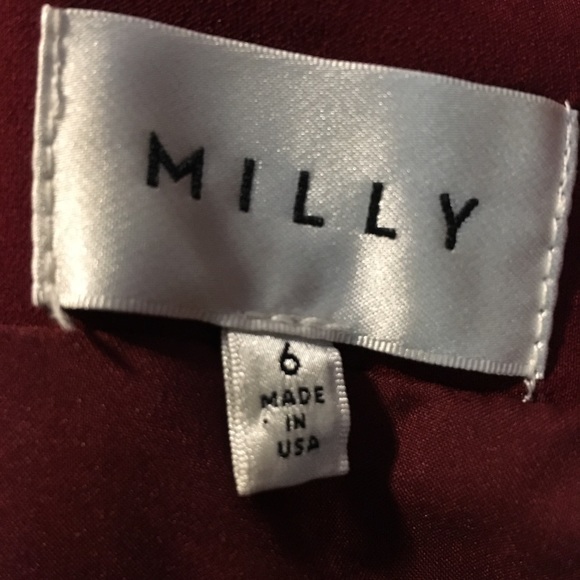 Milly off the Shoulder Burgundy Cocktail Dress - Picture 3 of 3